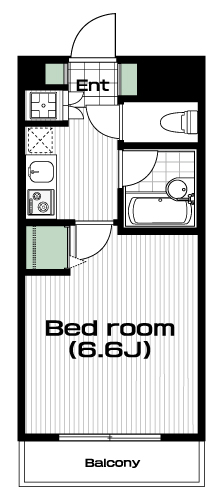 八王子駅の賃貸 66,000円 間取り図