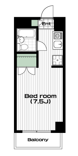 金町駅の賃貸 48,000円 間取り図