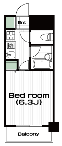 武蔵小金井駅の賃貸 79,000円 間取り図