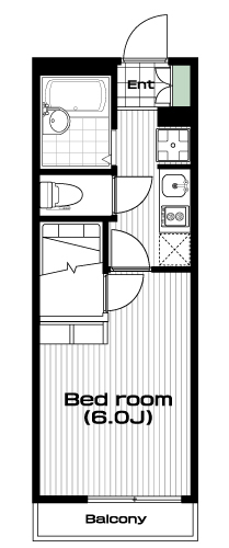 獨協大学前駅の賃貸 55,000円 間取り図