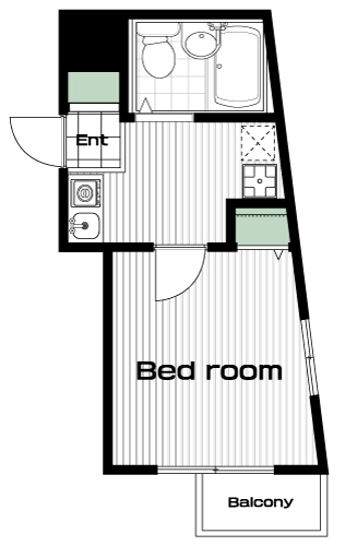 早稲田駅の賃貸 45,000円 間取り図