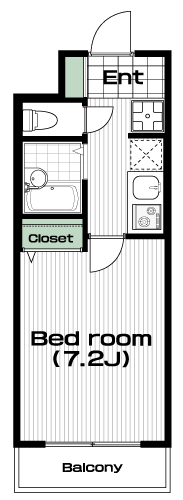 吉祥寺駅の賃貸 77,000円 間取り図