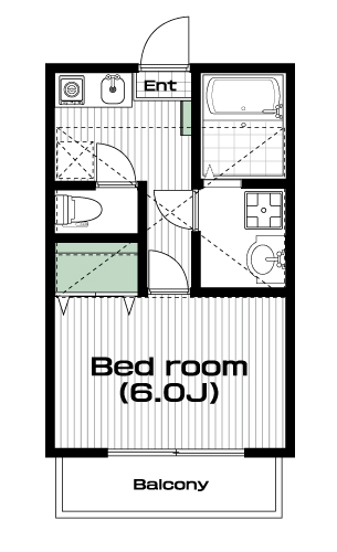 獨協大学前駅の賃貸 59,000円 間取り図