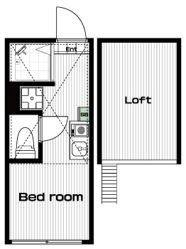 駒沢大学駅の賃貸 68,500円 間取り図