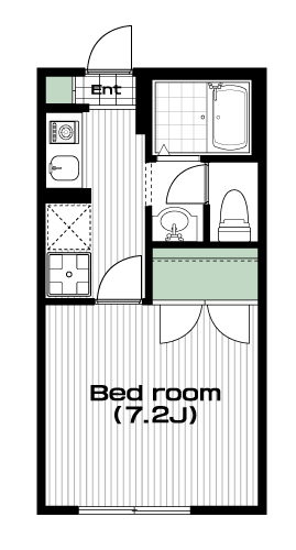 南与野駅の賃貸 50,000円 間取り図
