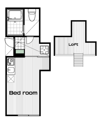 元住吉駅の賃貸 71,000円 間取り図