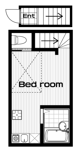 武蔵関駅の賃貸 57,000円 間取り図