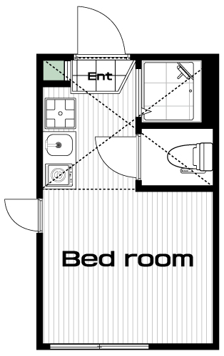 芦花公園駅の賃貸 70,000円 間取り図