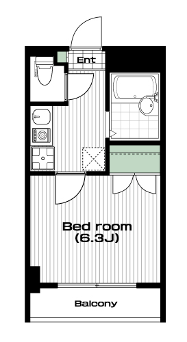 江古田駅の賃貸 82,000円 間取り図