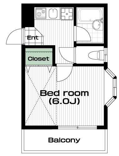 東伏見駅の賃貸 55,000円 間取り図