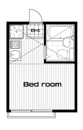 西巣鴨駅の賃貸 48,000円 間取り図