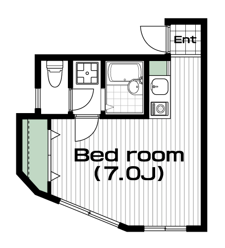 高田馬場駅の賃貸 69,000円 間取り図