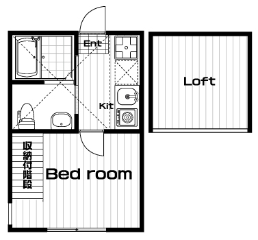 相模大野駅の賃貸 55,000円 間取り図