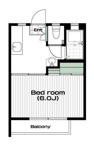東長崎駅の賃貸 60,000円 間取り図