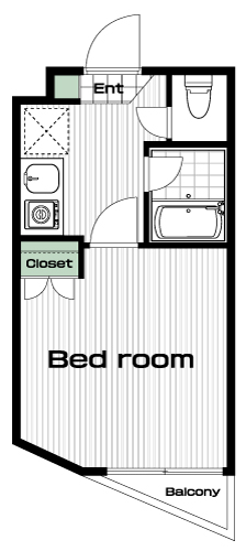 恋ヶ窪駅の賃貸 53,000円 間取り図