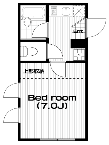 中野駅の賃貸 82,000円 間取り図