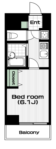 初台駅の賃貸 82,000円 間取り図