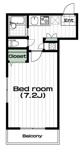 和田町駅の賃貸 65,000円 間取り図