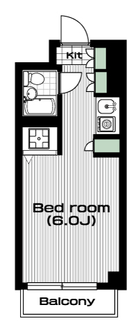 宮崎台駅の賃貸 51,000円 間取り図
