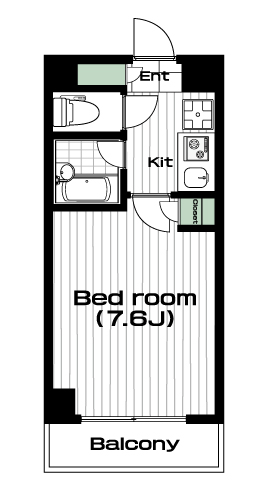 駒場東大前駅の賃貸 87,000円 間取り図