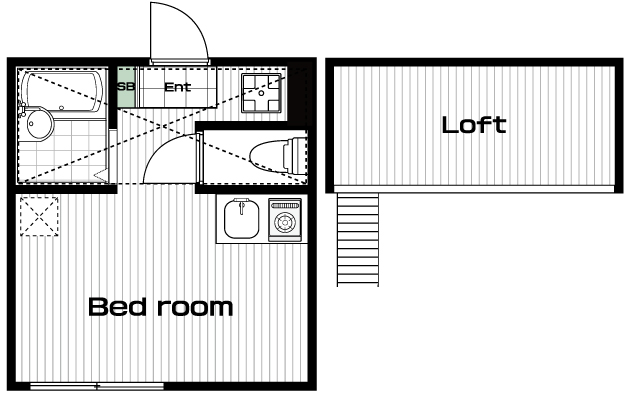 生田駅の賃貸 58,000円 間取り図