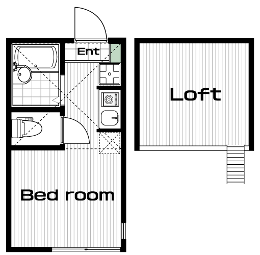 生田駅の賃貸 58,000円 間取り図