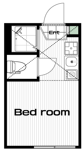 芦花公園駅の賃貸 60,000円 間取り図