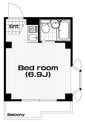 三鷹駅の賃貸 53,000円 間取り図