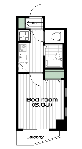 ときわ台駅の賃貸 75,000円 間取り図