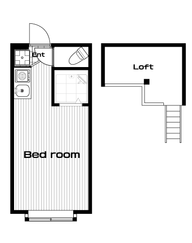ときわ台駅の賃貸 48,000円 間取り図