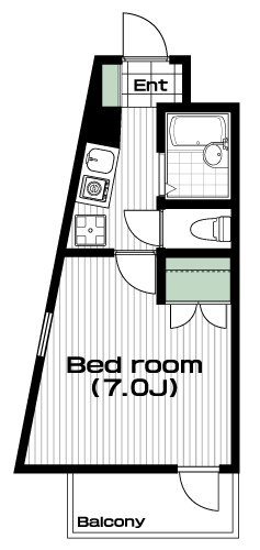 西八王子駅の賃貸 55,000円 間取り図