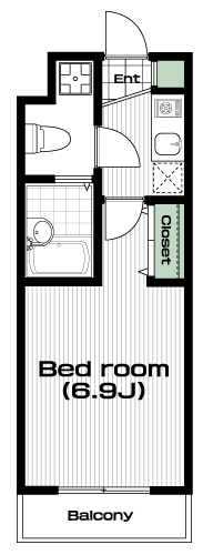 明大前駅の賃貸 66,000円 間取り図