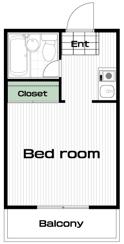 三鷹駅の賃貸 46,000円 間取り図