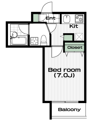 二子玉川駅の賃貸 71,000円 間取り図