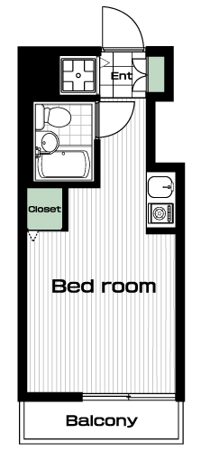 白楽駅の賃貸 39,000円 間取り図