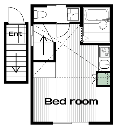 四ツ谷駅の賃貸 78,000円 間取り図