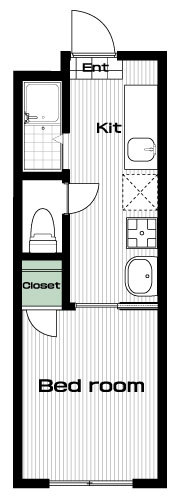 玉川学園前駅の賃貸 38,000円 間取り図