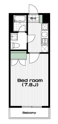 市川駅の賃貸 53,000円 間取り図