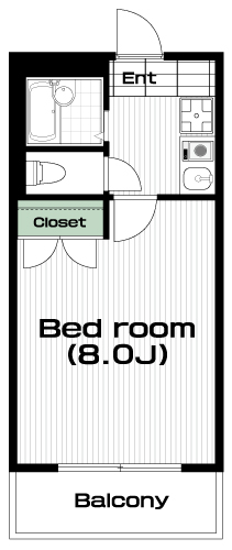 大塚・帝京大学駅の賃貸 51,000円 間取り図