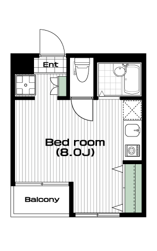 蕨駅の賃貸 56,000円 間取り図