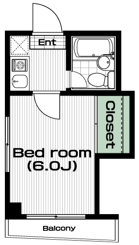八幡山駅の賃貸 52,000円 間取り図