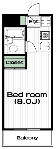 東伏見駅の賃貸 58,000円 間取り図