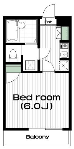 千歳烏山駅の賃貸 61,000円 間取り図