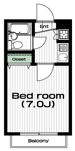 八幡山駅の賃貸 51,000円 間取り図