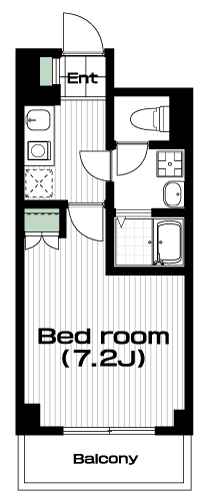 中野駅の賃貸 76,000円 間取り図