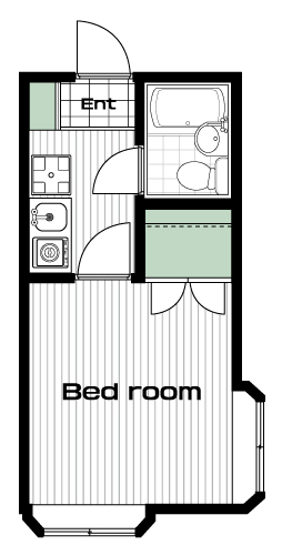 氷川台駅の賃貸 54,000円 間取り図