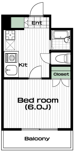 鷺沼駅の賃貸 65,000円 間取り図