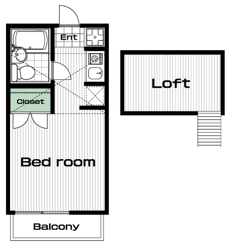 二子玉川駅の賃貸 52,000円 間取り図