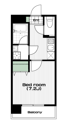 富士見台駅の賃貸 70,000円 間取り図