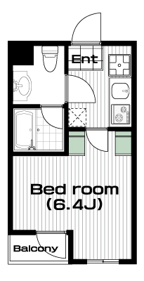 池袋駅の賃貸 86,000円 間取り図